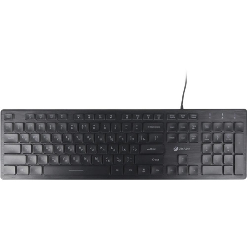 1061617 Клавиатура Oklick 550ML черный USB slim Multimedia LED (1061617) фото 5