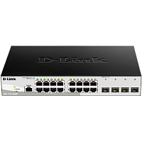 DGS-1210-20/ME/B1A Коммутатор/ DGS-1210-20/ME/B Managed L2 Metro Ethernet Switch 16x1000Base-T, 4x1000Base-X SFP, Surge 6KV, CLI, RJ45 Console, RPS, Dying Gasp