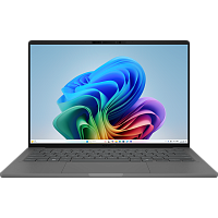 90NB1502-M00DN0 Ноутбук/ ASUS UX3407QA-QD267W 14"(1920x1200 OLED)/Qualcomm Snapdragon X X1-26-100(2.98Ghz)/16384Mb/512PCISSDGb/noDVD/Cam/BT/WiFi/70WHr/war 1y/0.98kg/Iceland Gray/Win11Home