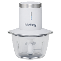KFP0204W Измельчитель KORTING/ Измельчитель KORTING, беспроводной, мощность 200 Вт, объем чаши 1200 мл, механическое управление, 1 насадка (измельчитель), защита двигателя от перегрева/перегрузки, цвет белый