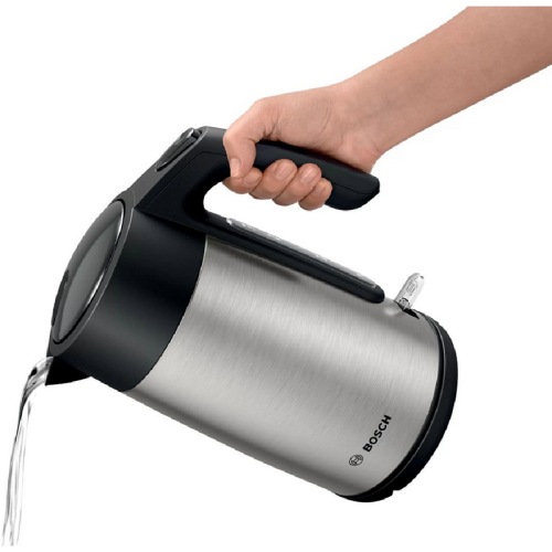 TWK7L460 Чайник BOSCH/ Цвет: стальной, черный, 2400 Ватт, скрытый нагр.элемент, 1.7 л фото 4