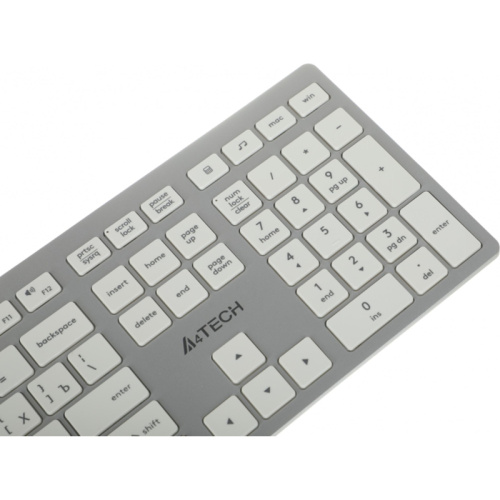 FX50WHITE Клавиатура A4Tech Fstyler FX50 белый USB slim Multimedia (FX50 WHITE) фото 2