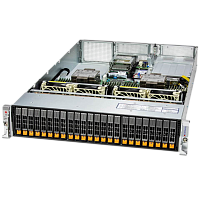 SYS-221H-TN24R(bundle12) Серверная платформа/ SYS-221H-TN24R (bundle12): 2U / 2x LGA-4677 / 32x DDR5 RDIMM / 24x Hs 2.5" NVMe*/SATA/SAS*/ 1x SSD NVME 480GB, M.2 / 1x Dual-Port 1GbE RJ45 / 2x 1200W Power (24 NVME config, Fan+ Heatsink Upgrade)