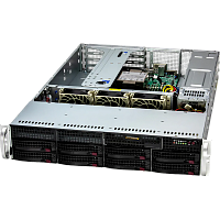 SYS-522B-WR Серверная платформа/ Supermicro Server SYS-522B-WR (2U, single E2 LGA4710, 8xDDR5 RDIMM, 8 x 3.5"/2.5" SATA/SAS (up to 4 NVMe), 2xM.2 PCIe 5.0 x2 NVMe, 2x1GbE , 2x1000W Redundant)