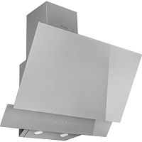 STELLA60Argent Наклонная вытяжка MONSHER/ Настенная наклонная вытяжка, ширина 60 см, отвод/рециркуляция, 900 м3/час, электронное сенсорное управление, 3 скорости, светодиодное освещение 2*1 Вт, металлические жироулавливающие фильтры, угольный фильтр KM 10