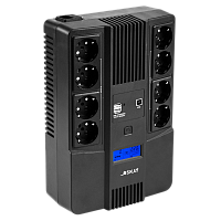 SKAT-UPS800-AID-IN-1x9-8 8933 ИБП SKAT-UPS 800-AID-IN-1x9-8 220В 480Вт, LCD, АКБ 1x 9Ач, line interactive, мод.синус, 8хSchuko,2xUS