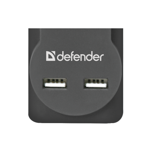 99755 Сетевой фильтр Defender DFS 755 5,0 м, 5 розеток, 2xUSB, 2.1A фото 3