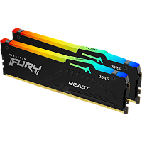 KF556C40BB2AK2-64 Память оперативная/ Kingston 64GB 5600MT/s DDR5 CL40 DIMM (Kit of 2) FURY Beast RGB