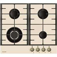 Встраиваемые газовые панели Graude/ Газ,  582 х 55 х 500 мм,  Управление с помощью поворотных переключателей,  Исполнение: без рамки, Электроподжиг, Система GasControl, Чугунные решетки, 1 экономичная конфорка 1,0 кВт, 2 стандартные конфорки 1,75 кВт, 1 к