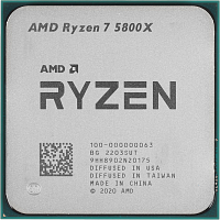 100-000000063 Процессор/ CPU AM4 AMD Ryzen 7 5800X (Vermeer, 8C/16T, 3.8/4.7GHz, 32MB, 105W) OEM