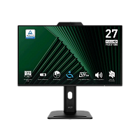 9S6-3PD99T-004 Монитор/ MSI PRO MP272PMG 27" 1920x1080, IPS, 120Hz, Webcam, 4ms, 100M:1, 300cd, VGA, HDMI, DP, 3xUSB, Speaker, H. adj, Pivot, VESA, 1y, Black