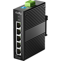 IF1005 Промышленный коммутатор/ 5-Port 10/100M Aluminum Industrial Switch, 4 10/100M Ports, 1 10/100M Uplink Ports, Din-Rail& Wall mounts installation, Din-rail design, Power supply: DC 9.6~57V, work temperature:-40°C-75°C, Power Adapter Not Included