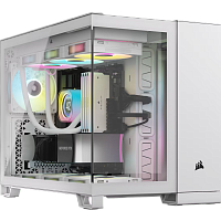 CC-9011268-WW Корпус без блока питания/ Case Corsair iCUE LINK 2500X RGB, Midi-Tower, TG, 2x120mm RGB, 2xUSB-A 3.2, 1xUSB 3.2 Type-C, mATX, mITX White