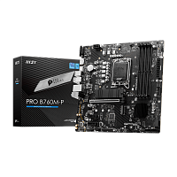PROB760M-P Материнская плата/ MB MSI INTEL B760 s1700, 4xDDR5(256GB), D-SUB/HDMI 2.1/DP, 1xPCIe 4.0x16, 2xPCIe 4.0, 1xLAN, 4xSATA 6Gb/s, 2xM.2, 1xUSB-C, 1xUSB 3.2, 4xUSB 2.0, 2xPS/2, mATX