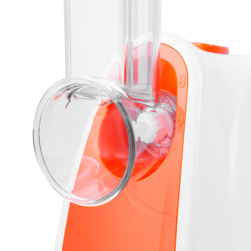 MF-1031OR Овощерезка MAUNFELD/ Овощерезка, 150 Вт, 5 насадок, белый/оранжевый фото 4