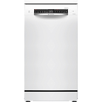 SPS4HMW64Q Отдельностоящая посудомоечная машина Bosch, 45 см, 10 комплектов, 5 программ, электронное управление, дисплей, отсрочка старта, уровень шума 46 дБ, энергоэффективность А+, цвет белый