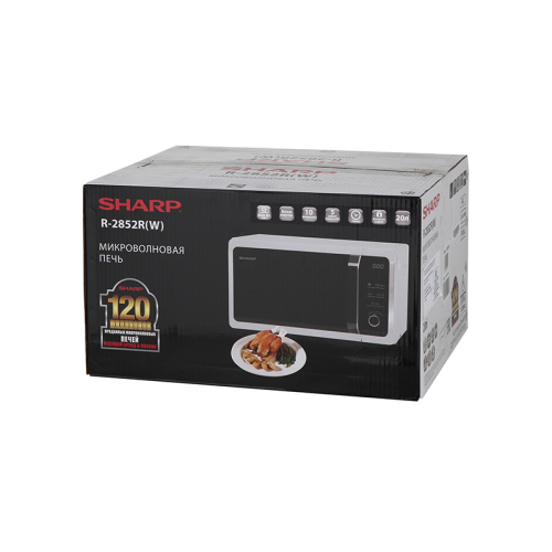 R2852RW Микроволновая печь Sharp/ 20 л, 800 Вт, эмаль, белый фото 8
