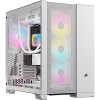 CC-9011260-WW Корпус без блока питания/ Case Corsair 6500D Airflow, Midi-Tower, TG, no fan, 4xUSB-A 3.2, 1xUSB 3.2 Type-C, E-ATX, ATX, mATX, mITX White