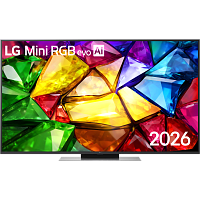 55MRGB86B6A.ARUG Телевизор ЖК 55'' LG/ 55", Ultra HD, MiniRGB LED, Precision Dimming Technology , Smart TV (WebOS 26), Wi-Fi 5, DVB-T2/C/S2, MR, 120Hz Native (VRR 144Hz), 2.0ch (20W), 3хHDMI, 1хUSB, 2 Pole, черный графит, 2026
