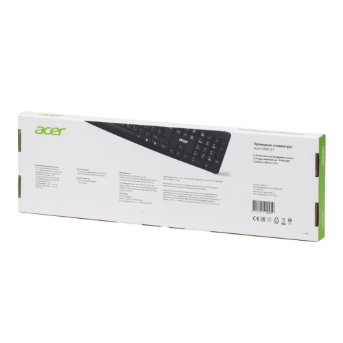 ZL.KBDEE.00B Клавиатура Acer OKW121 черный USB (ZL.KBDEE.00B) фото 4