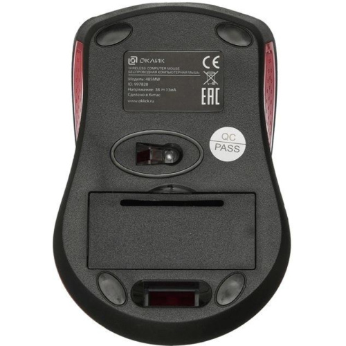 997828 Мышь Oklick 485MW черный/красный оптическая 1600dpi беспров. USB для ноутбука 3but (997828) фото 5 997828 Мышь Oklick 485MW черный/красный оптическая 1600dpi беспров. USB для ноутбука 3but (997828) фото 5