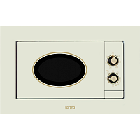 KMI820RGB Встраиваемая микроволновая печь Korting/ Встраиваемая микроволновая печь с грилем, серия Retro, дизайн Provence, механическое управление, объем печи: 20 л, функция гриля, таймер, функции разморозки, комбинированные режимы СВЧ + Гриль, камера из