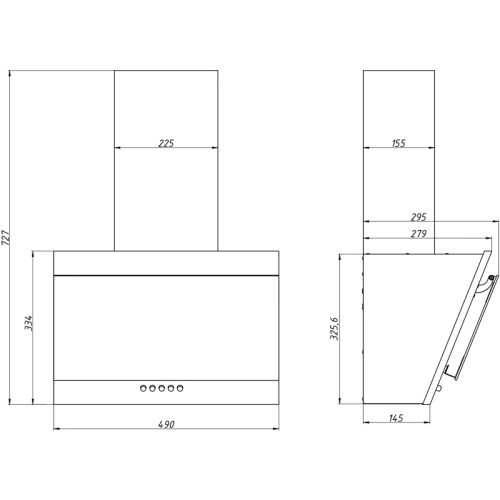 266399 GOOD, Кухонная вытяжка ELIKOR Коралл 50П-430-К3Д, черный/черн.стекло фото 3