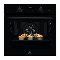 EOD5H70Z Встраиваемый духовой шкаф ELECTROLUX/ Встраиваемый духовой шкаф с паром, 60 см, паровая очистка, 72 л, 8 режимов,цвет-черное стекло,направляющие проволочные + телескопические (1 уровень)