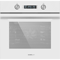 OEM6010WH Электрический духовой шкаф HOMSAir/ Электрический духовой шкаф HOMSAir, 60 л, 10 режимов, дисплей, сенсорное/поворотное (утапливаемые ручки) управление, 9 уровней мощности, гидролизная очистка, защита от детей, макс. Температура 250 градусов, цв