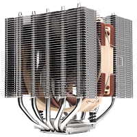 NH-D12L Кулер для процессора/ CPU Cooler Noctua NH-D12L (148W, 4-pin PWM, 145mm, Al/Cu, 5x6mm, 1x120mm, 60.1CFM, 22.6dBA, 2000RPM, S: 1851/1700/1200/115X, AM5/AM4, Beige/Brown)