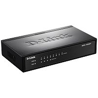 DES-1008P/C1A Сетевой коммутатор/ DES-1008P/C1A Unmanaged Switch 8x100Base-TX (4x100Base-TX PoE), PoE Budget 52W, metal case