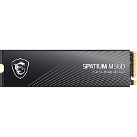 S78-440L0F0-P83 MSI SSD SPATIUM M560, 1000GB, M.2(22x80mm), NVMe, PCIe 5.0 x4, 3D TLC, R/W 10200/8400, IOPs 1 300 000/1 400 000,TBW 600, DWPD 0.32 (5 лет)