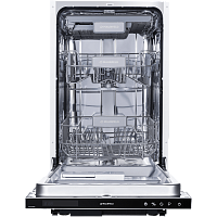 MLP-08IM Посудомоечная бытовая машина MAUNFELD/ Узкая, Встраиваемая ПММ 45см, 10 комплектов, 10 программ, расход 9л, сенсорное управление с дисплеем Cold White, 2 корзины для посуды (верхняя регулируемая по высоте) , выдвижной лоток для столовых приборов,