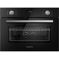 AMCO537GB Шкаф духовой электрический MAUNFELD/ Компактный духовой шкаф электрический MAUNFELD, 45.5х57.5х59.4 см, 6 режимов, гриль, полезный объем 53 л, утапливаемые переключатели, таймер, защита от детей, конвекция, дисплей, цвет черный, фурнитура нержав