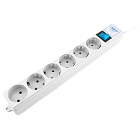 SPL(5+1)-16B-P-3M Фильтр-удлинитель Power Cube PRO, 3,0 м, LC контур, 16А/3,5кВт/ Surge protector Power Cube Pro 3,0 m, LC circuit, 6 outlets (white) 16A / 3,5kVt