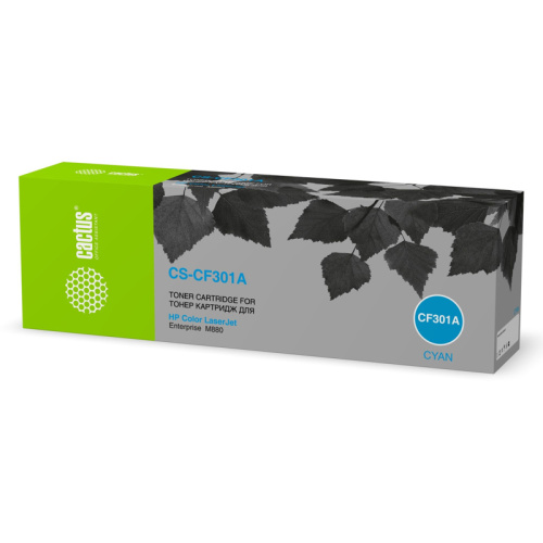 CS-CF301A -/ Картридж лазерный Cactus CS-CF301A CF301A голубой (32000стр.) для HP CLJ Ent M880