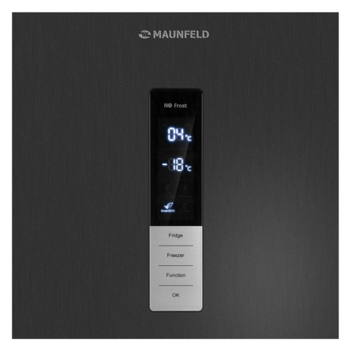MFF200NFSBE Холодильник Maunfeld/ Холодильник MAUNFELD MFF200NFSBE, ВхШхГ 2000х595х640 мм, Total No Frost, объем 377 (271+106) л, сенсорное управление, LED освещение, динамическое охлаждение, цвет черная нержавеющая сталь фото 3