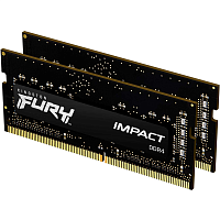 KF432S20IBK2/32 Память оперативная/ Kingston 32GB 3200MT/s DDR4 CL20 SODIMM (Kit of 2) FURY Impact