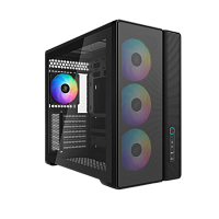 S50-BKAGA4X1-GL Корпус ПК без блока питания/ Case SAMA S50 Black, Midi-Tower, TG, 4x120mm ARGB, 2xUSB 3.0 + 1xUSB 3.2 Type-C, ATX, mATX, mITX Black
