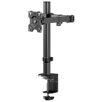 ONKROND121EBLACK Кронштейн для монитора ONKRON/ 10-34" макс. 100*100, струбцина, наклон -45"+45" поворот 360", вылет от основание 0-450мм, макс.перемещение по вертикали 435мм, нагрузка 8кг