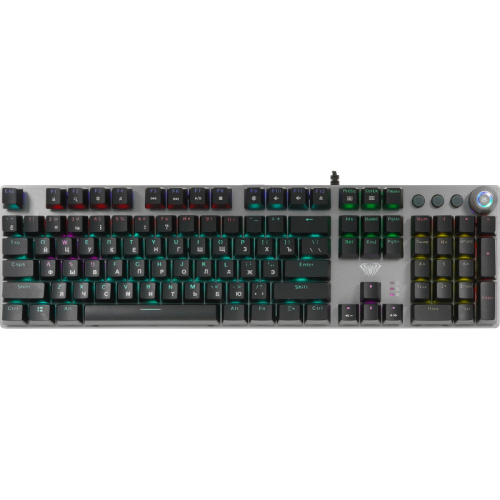 6948391221762 Игровая клавиатура/ Механическая клавиатура AULA F2058 Серо-чёрный, синие свитчи