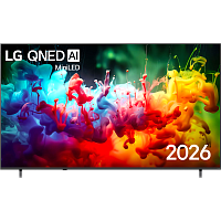 85QNED70B6A.ARUG Телевизор ЖК 85'' LG/ 85", Ultra HD, Dynamic QNED Color, Direct Led, Smart TV (WebOS 26), Wi-Fi 5, DVB-T2/C/S2, MR, 60Hz Native, 2.0ch (20W), 3хHDMI, 1хUSB, 2 Pole, Black, 2026