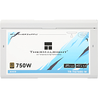 TR-TG750S-W Блок питания ПК/ Power Supply Thermalright, 750W 80+ Gold (ATX, 3.0, PCIe 5.0, Non-modular, 1x24(20+4)pin, 1xCPU 8(4+4)pin, 2xPCIe*2 8(6+2)pin, 5xSATA3, 1x12+4pin (12VHPWR PCIe 5.0 12+4pin 600mm), 3xMOLEX4pin, Active, 120x120mm, 150x140x86mm,