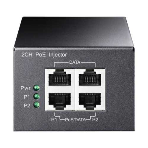 POE220 Инжектор/ 2-Channel 30W Gigabit PoE+/PoE Injector фото 3