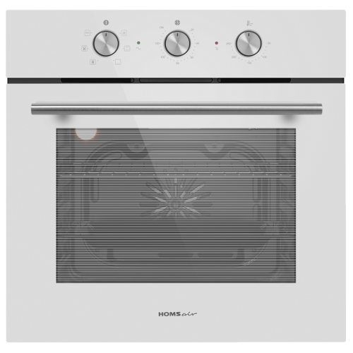 OEF606WH Шкаф духовой электрический HOMSair/ электрический, встраиваемый, механическое управление, 60 л., конвекция, гриль, таймер, белый