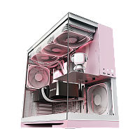 1AM5WKPK00100 Корпус ПК без блока питания/ Case Geometric Future Model 5, Midi-Tower, TG, no fans, 2xUSB-A 3.0, 1xUSB 3.2 Type-C, E-ATX, ATX, mATX, mITX Pink