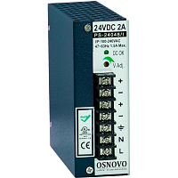 PS-24048/I Блок питания/ OSNOVO Промышленный блок питания. DC24V, 2A (48W). Диапазон входных напряжений: AC195-265V