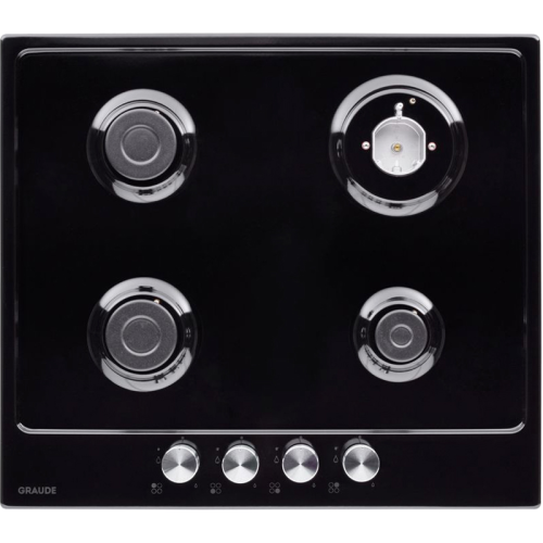 Встраиваемые газовые панели Graude/ Газ, 60 см, 4 конфорки, черный цвет фото 5