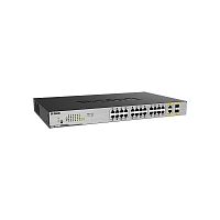 DGS-1026MP/B2A Коммутатор/ DGS-1026MP Unmanaged Switch 24x1000Base-T PoE, 2xCombo 1000Base-T/SFP, PoE Budget 370W, metal case