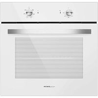 OES660WH01 Шкаф духовой электрический HOMSair/ электрический, встраиваемый, механическое управление, 4 функций, 60 л., гриль, эмаль легкой очистки, белый